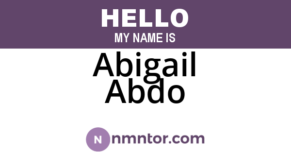 Abigail Abdo