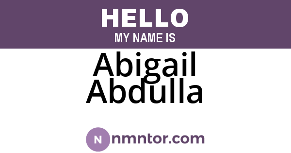 Abigail Abdulla