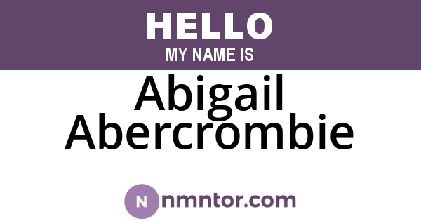 Abigail Abercrombie