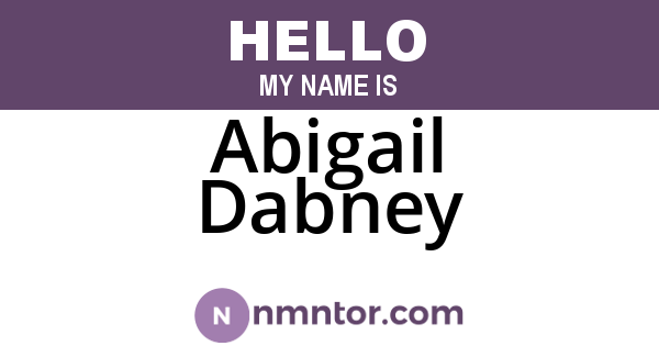 Abigail Dabney