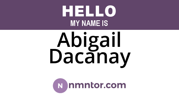 Abigail Dacanay