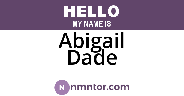 Abigail Dade
