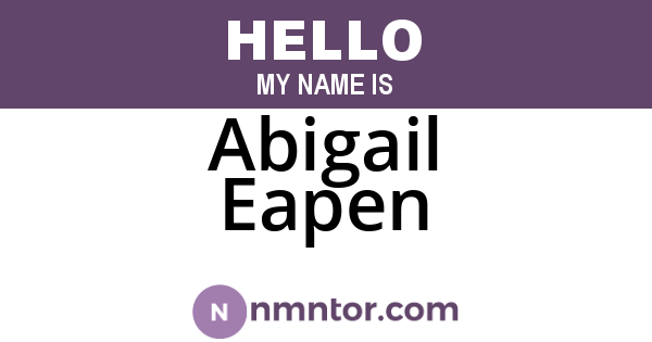 Abigail Eapen