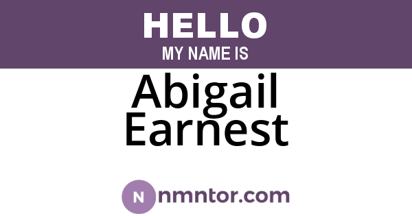 Abigail Earnest