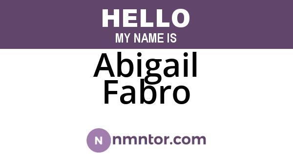 Abigail Fabro