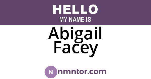 Abigail Facey