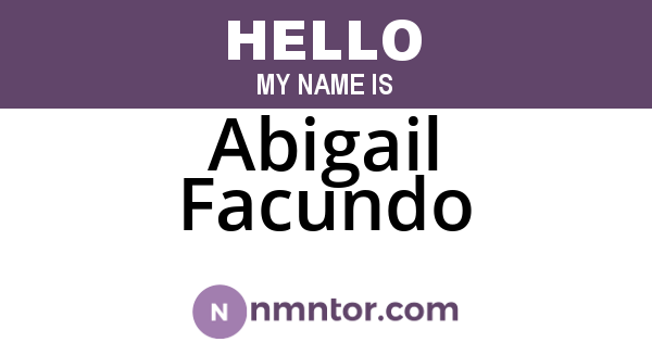 Abigail Facundo