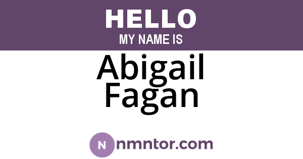 Abigail Fagan