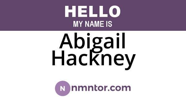 Abigail Hackney