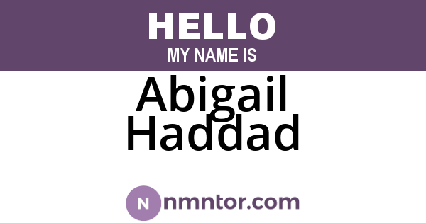 Abigail Haddad