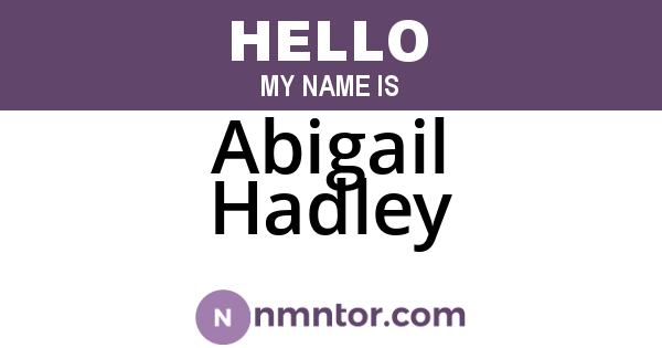 Abigail Hadley