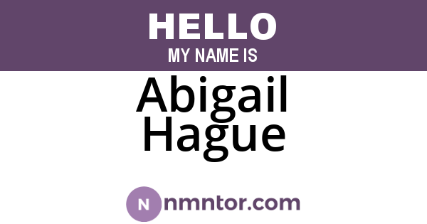 Abigail Hague