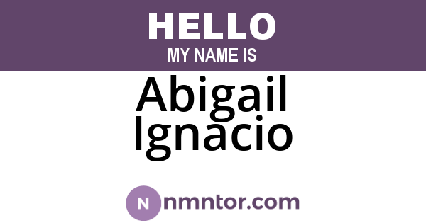 Abigail Ignacio
