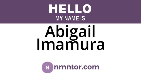 Abigail Imamura
