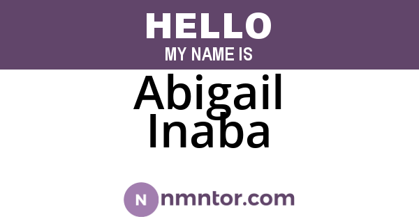 Abigail Inaba