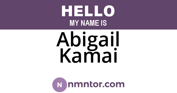 Abigail Kamai