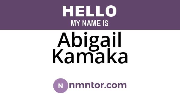 Abigail Kamaka