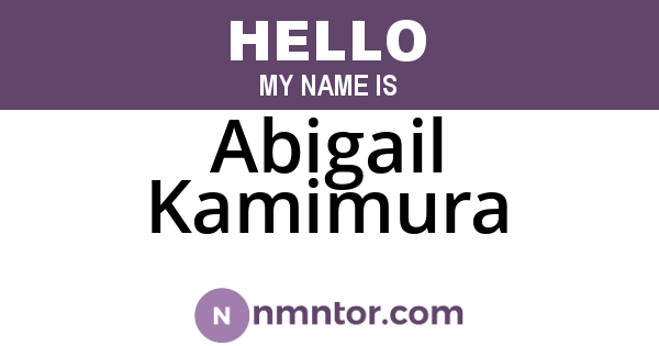Abigail Kamimura