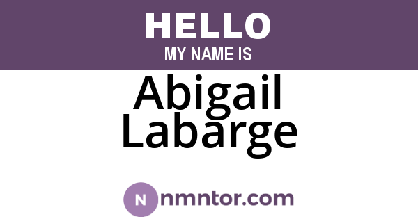 Abigail Labarge
