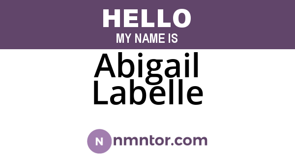 Abigail Labelle