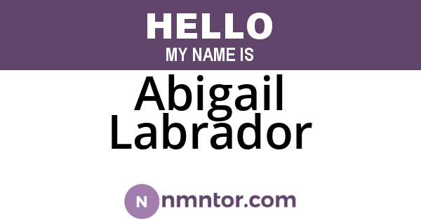 Abigail Labrador