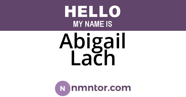Abigail Lach