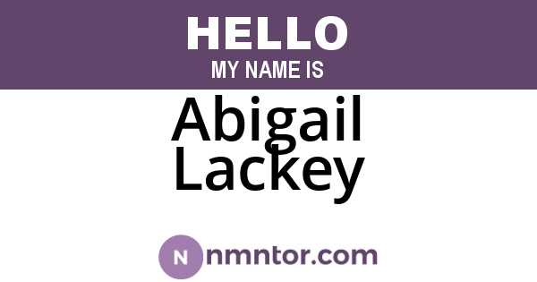 Abigail Lackey