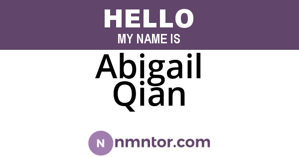 Abigail Qian