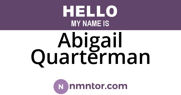Abigail Quarterman