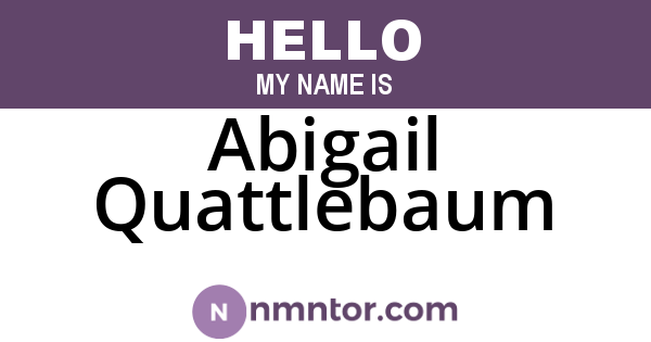 Abigail Quattlebaum