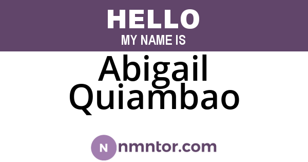 Abigail Quiambao