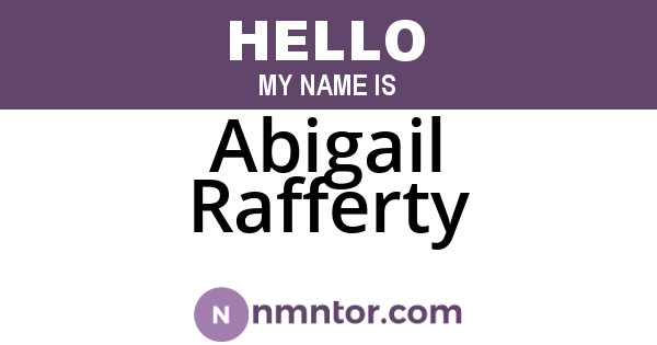 Abigail Rafferty