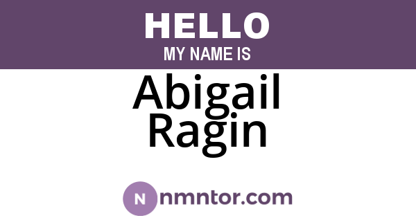 Abigail Ragin