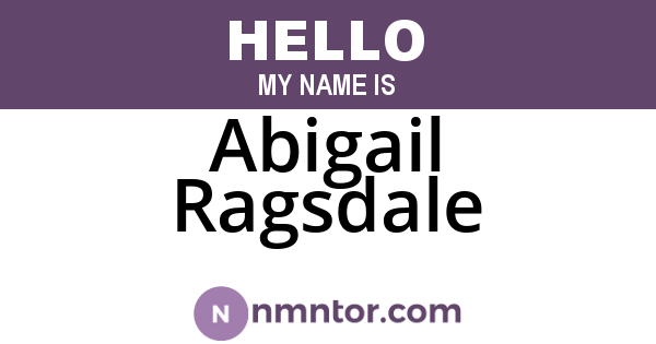Abigail Ragsdale
