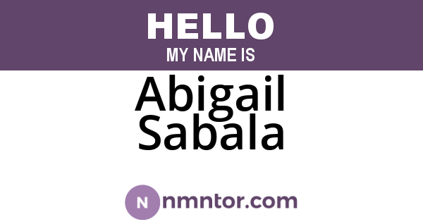 Abigail Sabala