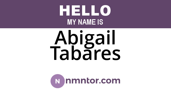 Abigail Tabares