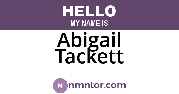 Abigail Tackett