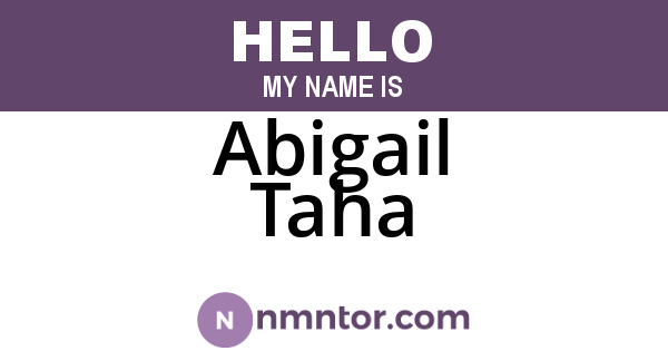 Abigail Taha