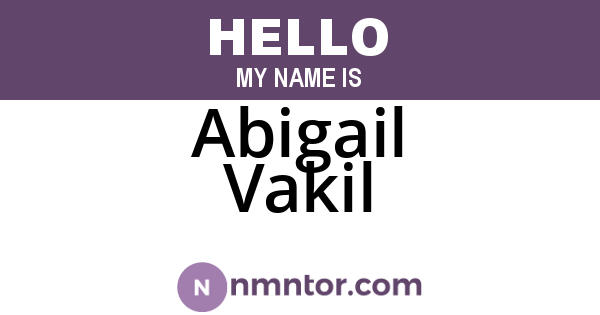 Abigail Vakil
