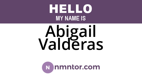 Abigail Valderas