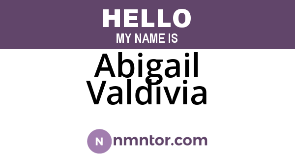 Abigail Valdivia