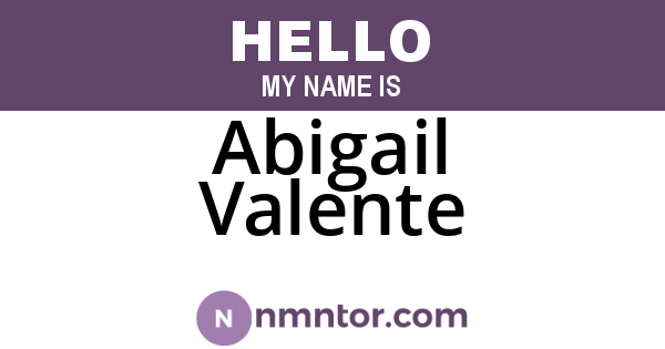 Abigail Valente