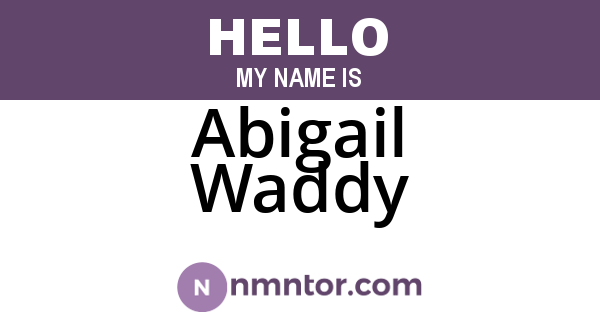 Abigail Waddy