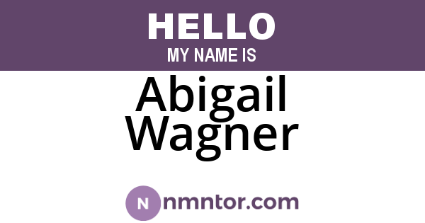 Abigail Wagner