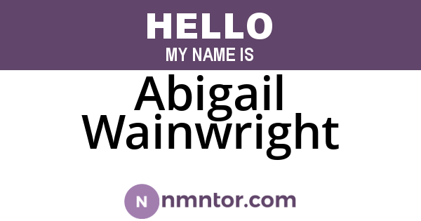 Abigail Wainwright