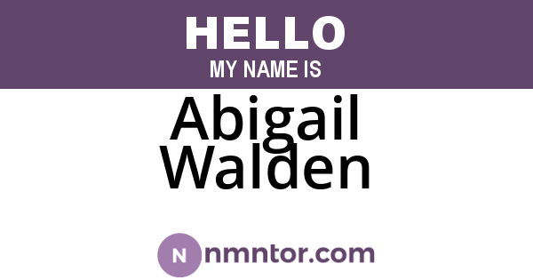 Abigail Walden