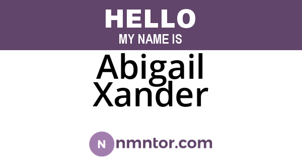 Abigail Xander