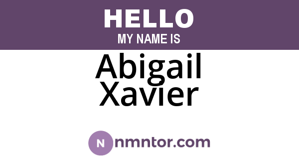 Abigail Xavier