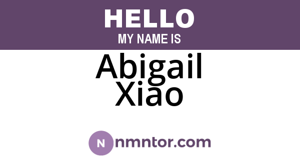 Abigail Xiao