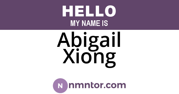 Abigail Xiong